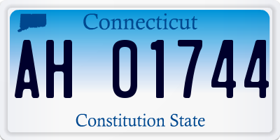 CT license plate AH01744