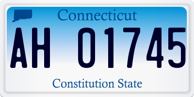 CT license plate AH01745