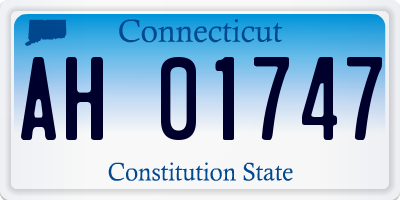 CT license plate AH01747