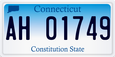 CT license plate AH01749