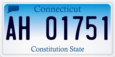 CT license plate AH01751