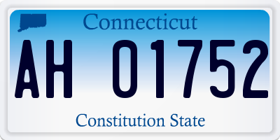 CT license plate AH01752