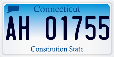 CT license plate AH01755