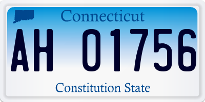 CT license plate AH01756