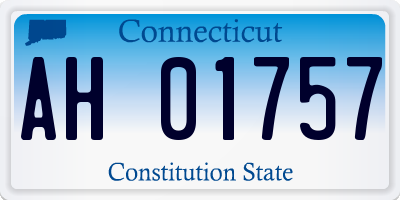 CT license plate AH01757