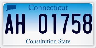 CT license plate AH01758