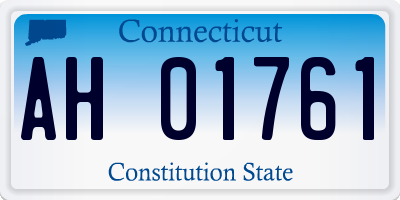 CT license plate AH01761