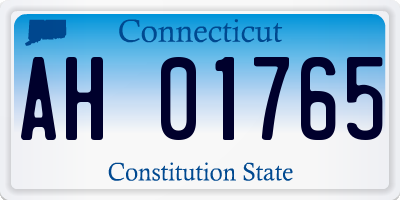 CT license plate AH01765
