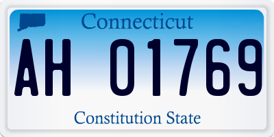 CT license plate AH01769