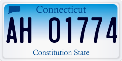 CT license plate AH01774