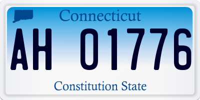 CT license plate AH01776