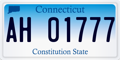 CT license plate AH01777