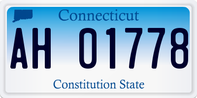 CT license plate AH01778