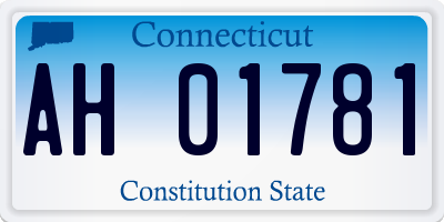 CT license plate AH01781