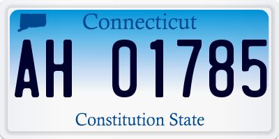 CT license plate AH01785