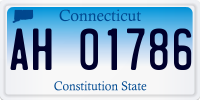 CT license plate AH01786
