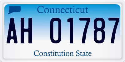 CT license plate AH01787