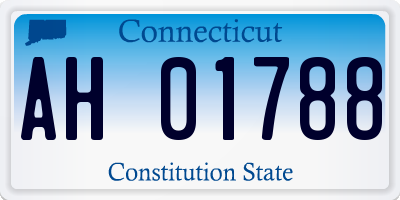 CT license plate AH01788