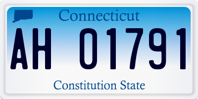 CT license plate AH01791