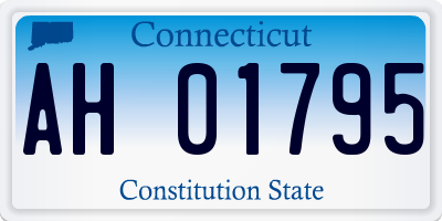 CT license plate AH01795