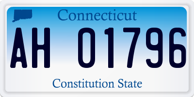CT license plate AH01796