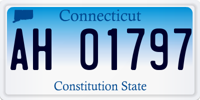 CT license plate AH01797