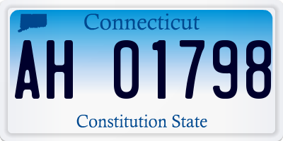 CT license plate AH01798
