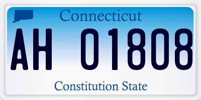 CT license plate AH01808