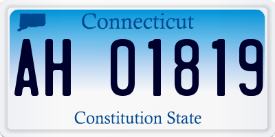 CT license plate AH01819