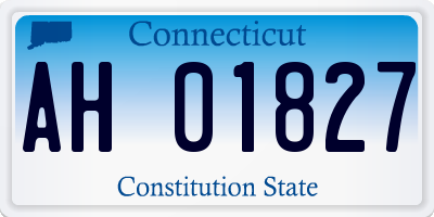 CT license plate AH01827