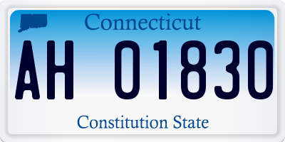 CT license plate AH01830