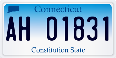 CT license plate AH01831