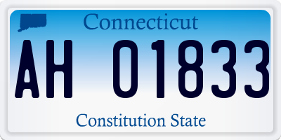 CT license plate AH01833