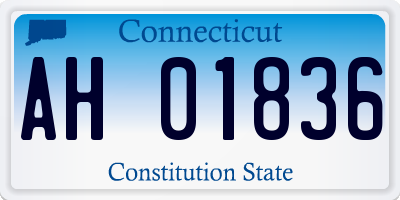 CT license plate AH01836