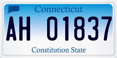 CT license plate AH01837