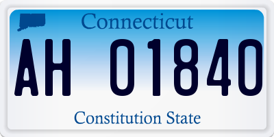 CT license plate AH01840