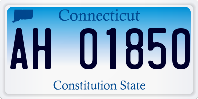 CT license plate AH01850