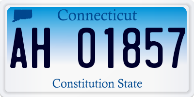 CT license plate AH01857