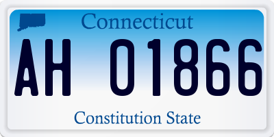 CT license plate AH01866