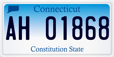 CT license plate AH01868