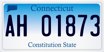 CT license plate AH01873