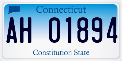 CT license plate AH01894