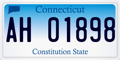 CT license plate AH01898