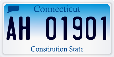 CT license plate AH01901