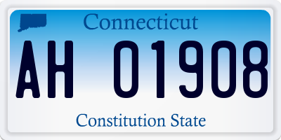 CT license plate AH01908