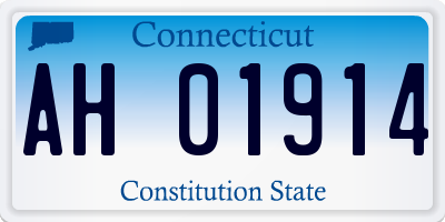 CT license plate AH01914