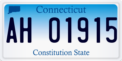 CT license plate AH01915