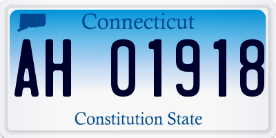 CT license plate AH01918