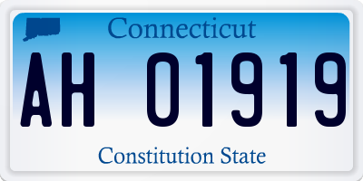 CT license plate AH01919