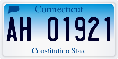 CT license plate AH01921